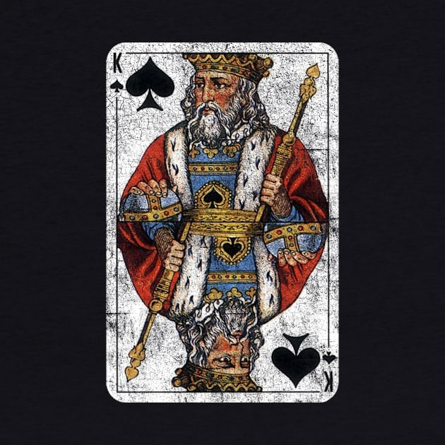 Vintage King of Spades Playing Card by vladocar